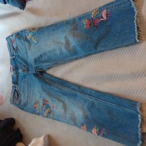 Johnny was boyfriend relaxed pants with embroidery size 27